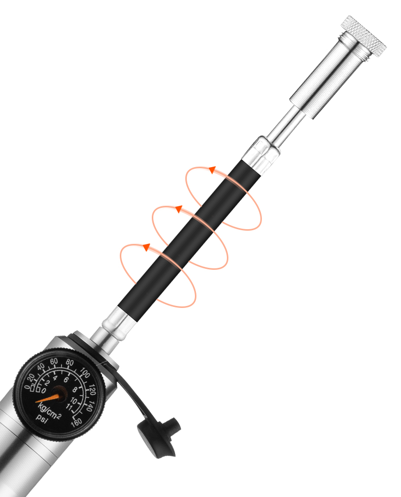 ROCKBROS Bicycle Pump130PSI Air Pump Aluminum Alloy Portable ROCKBROS Bicycle Pump130PSI Air Pump Aluminum Alloy Portable