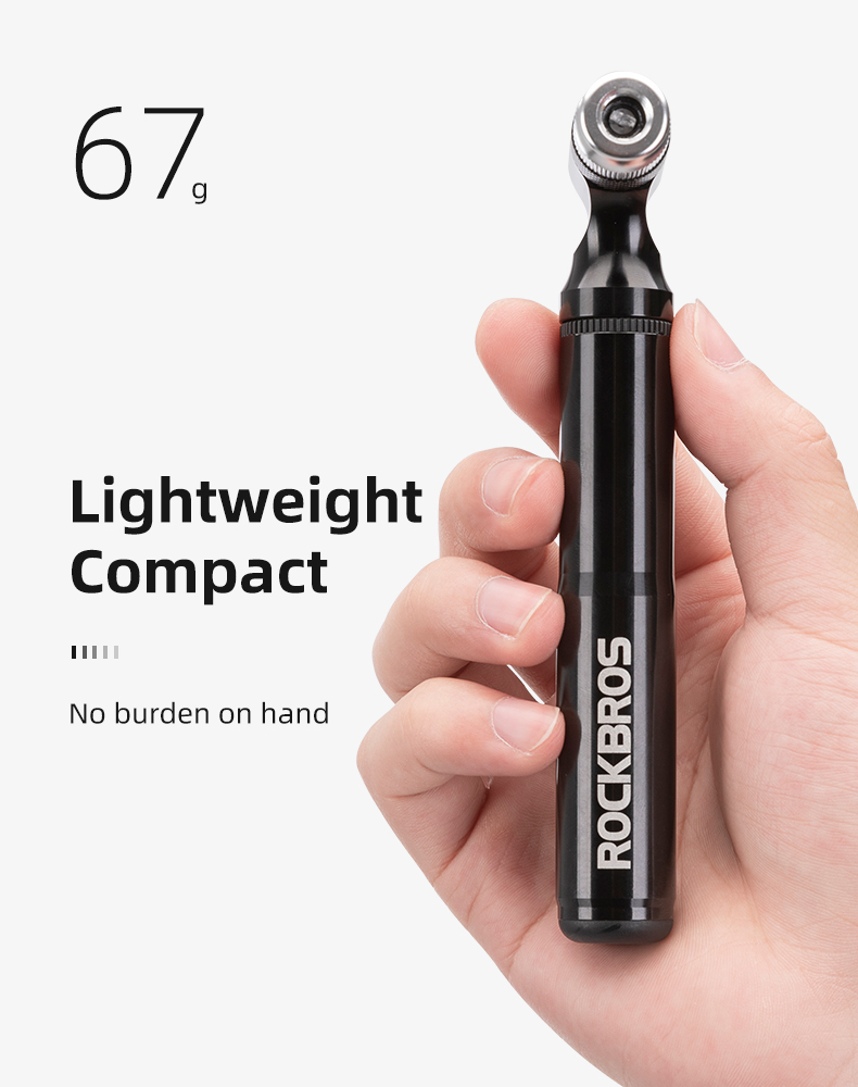 ROCKBROS Bicycle Pump130PSI Air Pump Aluminum Alloy Portable ROCKBROS Bicycle Pump130PSI Air Pump Aluminum Alloy Portable