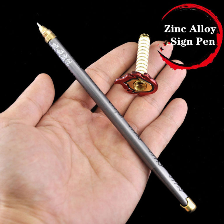 Gel Pen 0.5mm Black Refill 17 Styles Demon Slayer Kimetsu no Yaiba Weapon Sword Model Cosplay Prop Kid Student Gift - Image 2