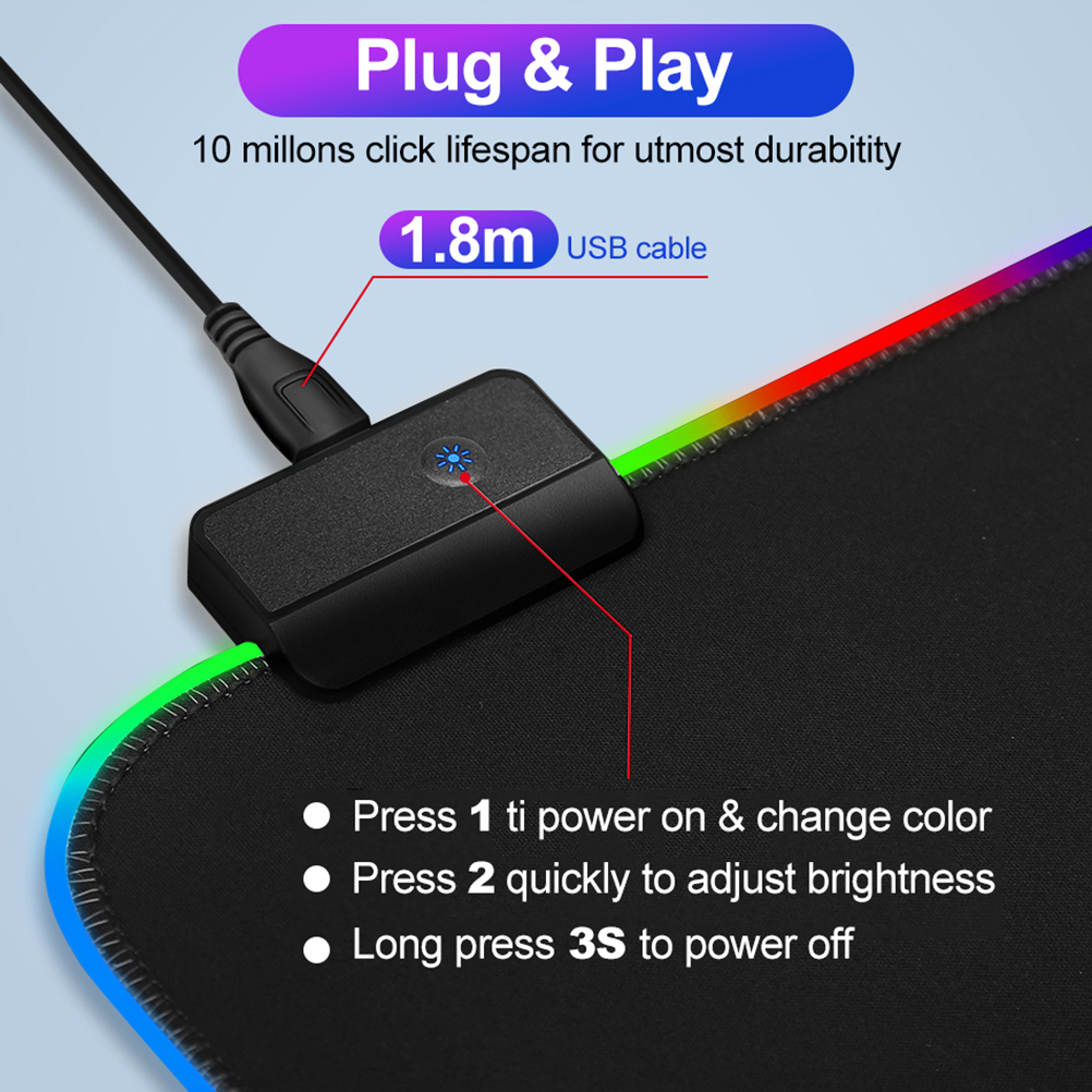 Anime Gaming Mouse Pad RGB Large 900x400 Desk Mat Anime Gaming Mouse Pad RGB Large 900x400 Desk Mat