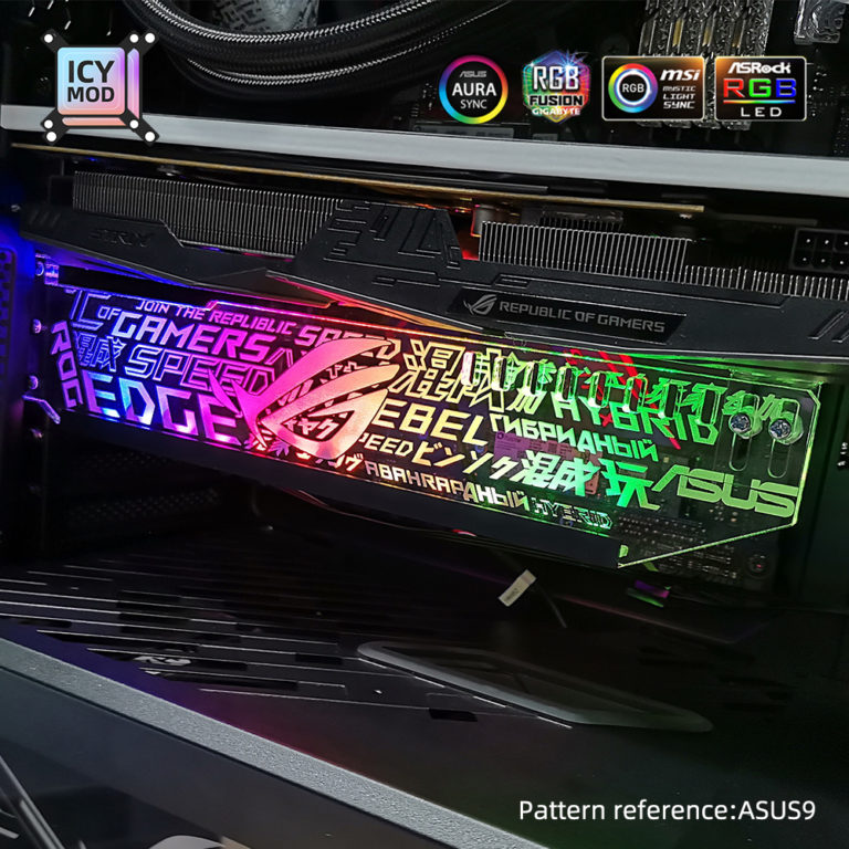 RGB VGA Holder Graphics Stand Customizable AURA DIY PC Water Cooler CPU - Image 2