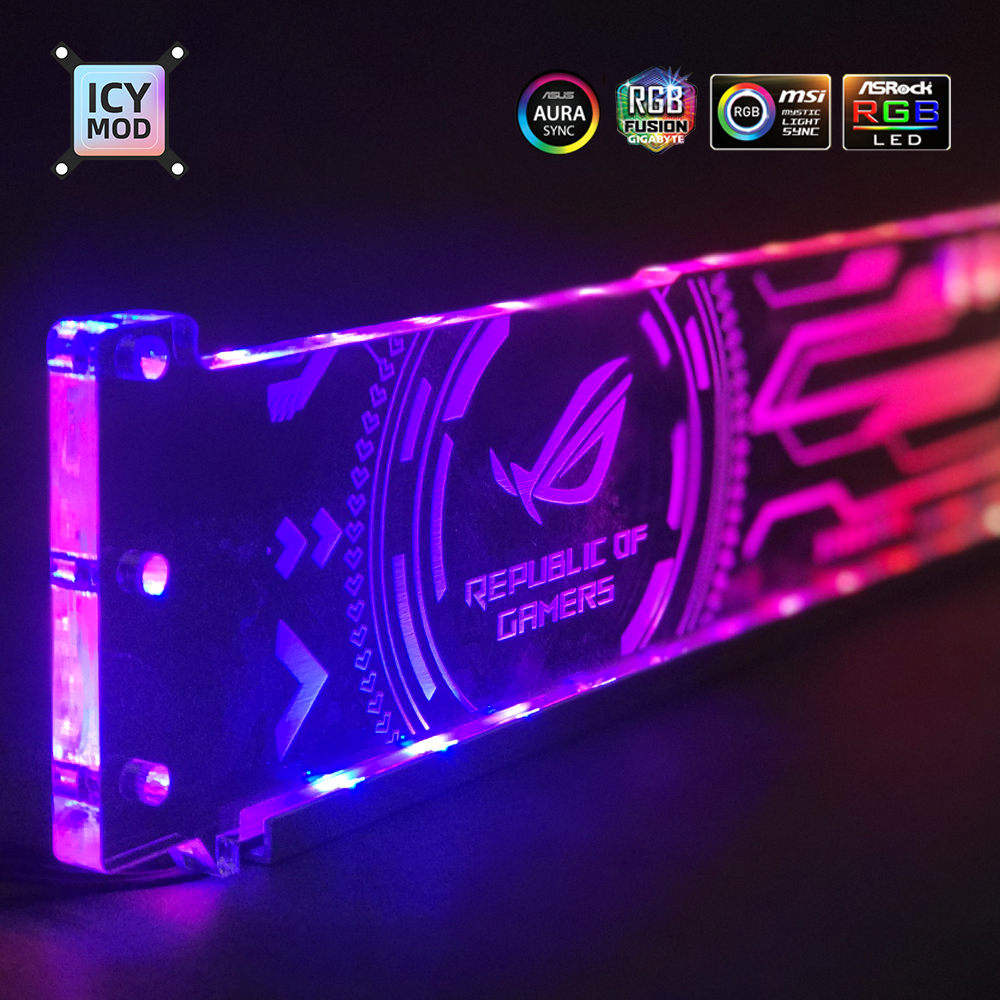 RGB VGA Holder Graphics Stand Customizable AURA DIY PC Water Cooler CPU RGB VGA Holder Graphics Stand Customizable AURA DIY PC Water Cooler CPU