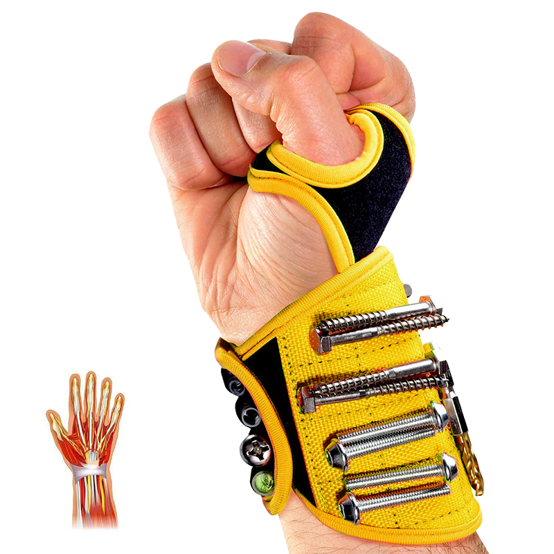 Magnetic Wristband Holds Nails, Drill Bit. Gift for Father, Boyfriend Magnetic Wristband Holds Nails, Drill Bit. Gift for Father, Boyfriend