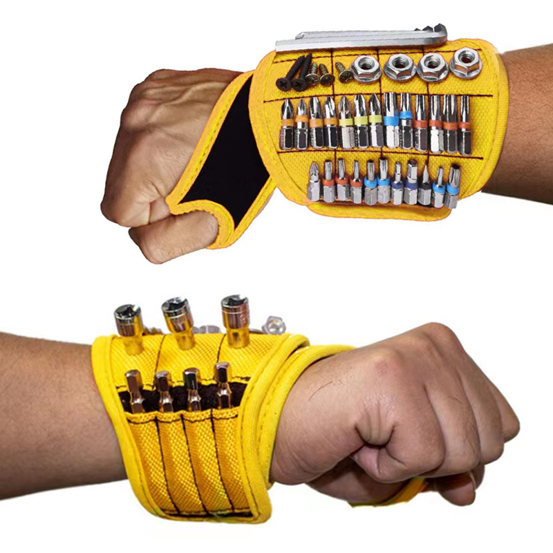 Magnetic Wristband Holds Nails, Drill Bit. Gift for Father, Boyfriend Magnetic Wristband Holds Nails, Drill Bit. Gift for Father, Boyfriend