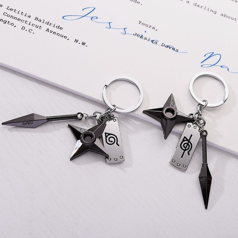 Kunai Shuriken Konoha Ninja Keychain Naruto Anime Accessories Gift - Image 2