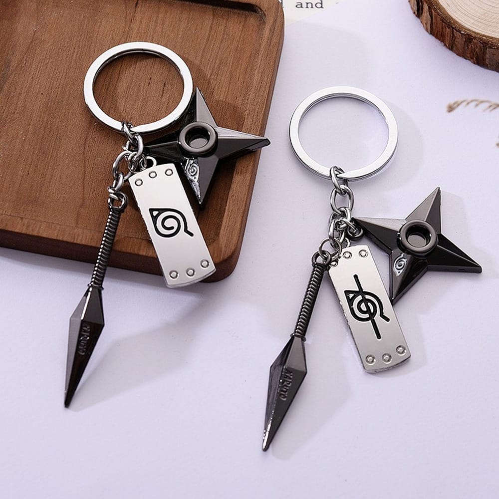 Kunai Shuriken Konoha Ninja Keychain Naruto Anime Accessories Gift Kunai Shuriken Konoha Ninja Keychain Naruto Anime Accessories Gift