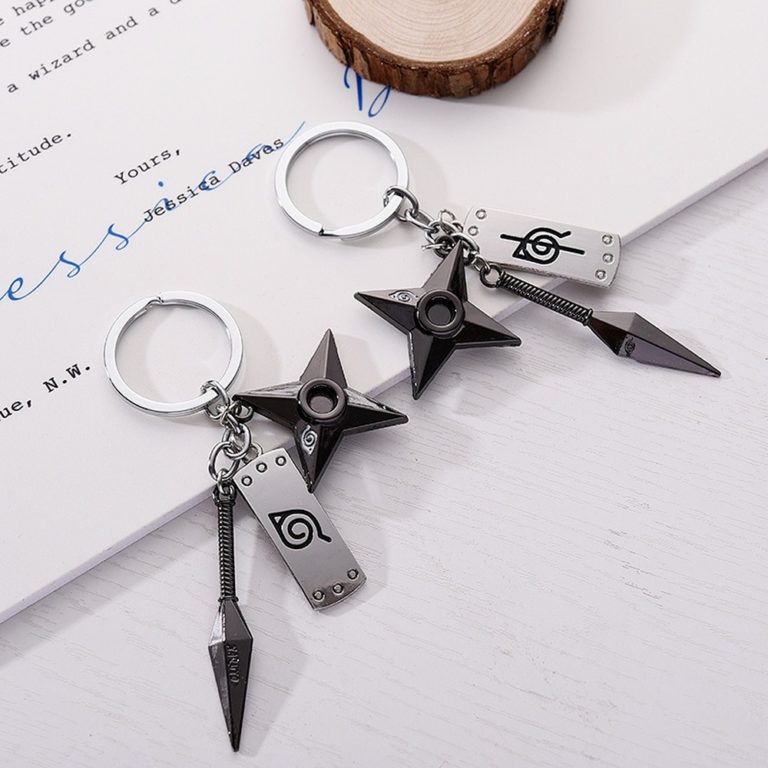 Kunai Shuriken Konoha Ninja Keychain Naruto Anime Accessories Gift