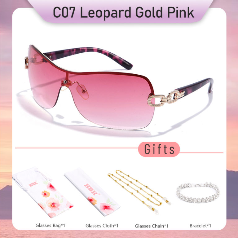 ⁦HBK Italy Sunglasses TOP QUALITY Brand For Summer Style Sunnies Shades Sun Glasses Female UV400⁩ - الصورة ⁦2⁩