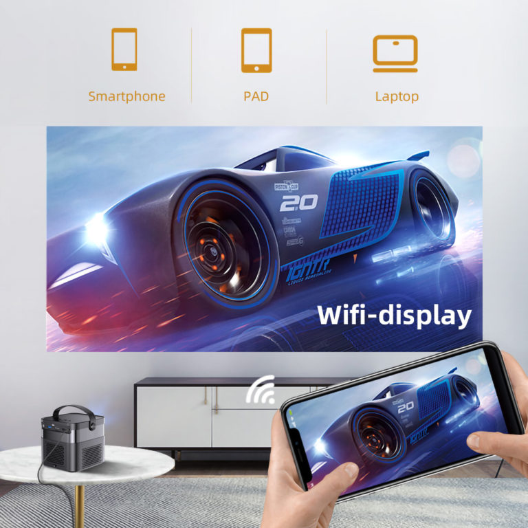 Smart Projector Portable U70 3D-4K Android WiFi 1080P Home Theater Video LED DLP For 300-inch Cinema - Image 3