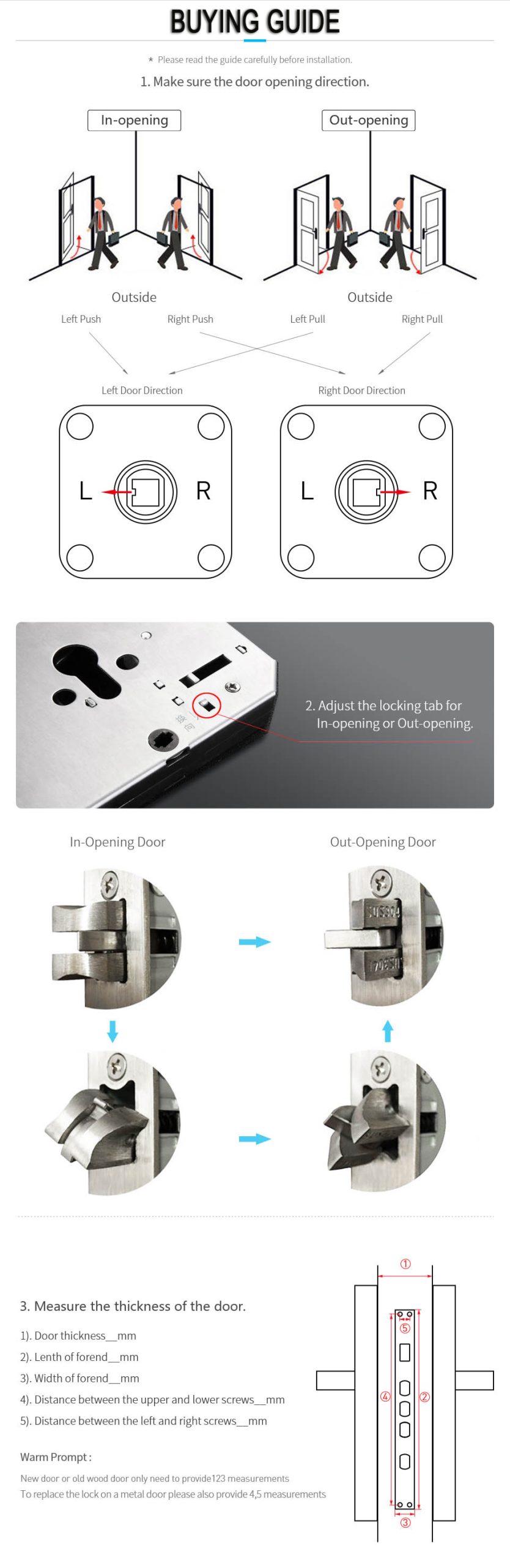 Electronic Smart Door Lock With Biometric Fingerprint / Smart Card / Password / Key Unlock/ USB Emergency Charge Electronic Smart Door Lock With Biometric Fingerprint / Smart Card / Password / Key Unlock/ USB Emergency Charge