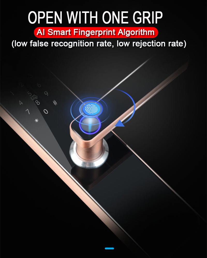 Electronic Smart Door Lock With Biometric Fingerprint / Smart Card / Password / Key Unlock/ USB Emergency Charge Electronic Smart Door Lock With Biometric Fingerprint / Smart Card / Password / Key Unlock/ USB Emergency Charge