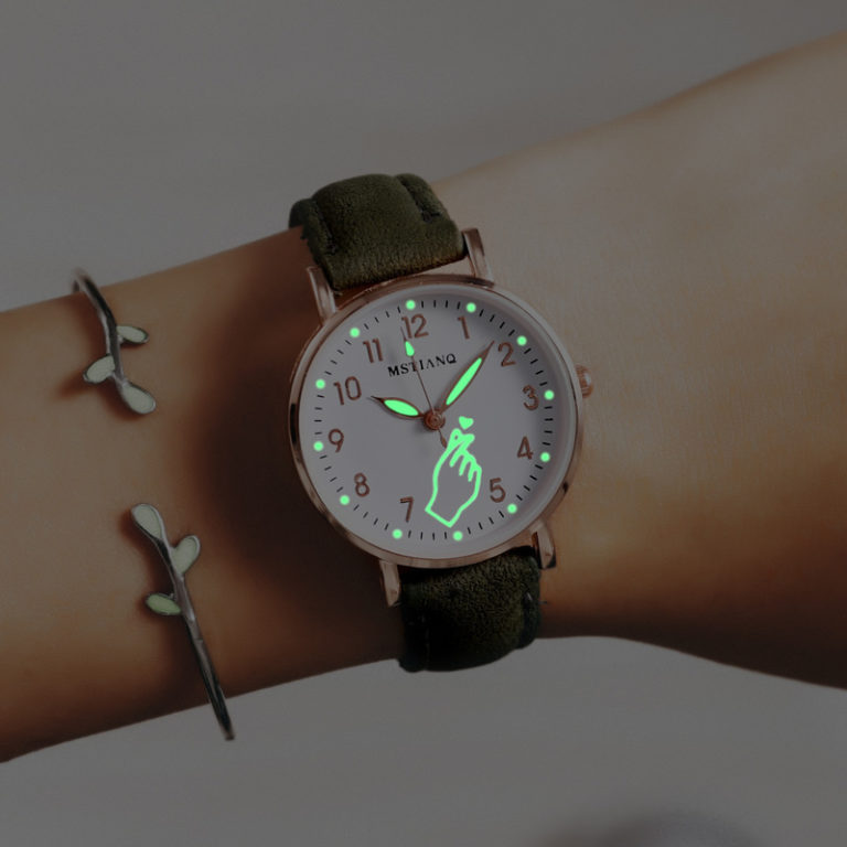 For Ladies Luminous Women Simple Watches Leather