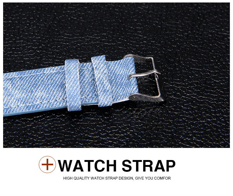Famous Brand Stripe Star Casual Quartz Watch Fabric Lether Ladies Hour
