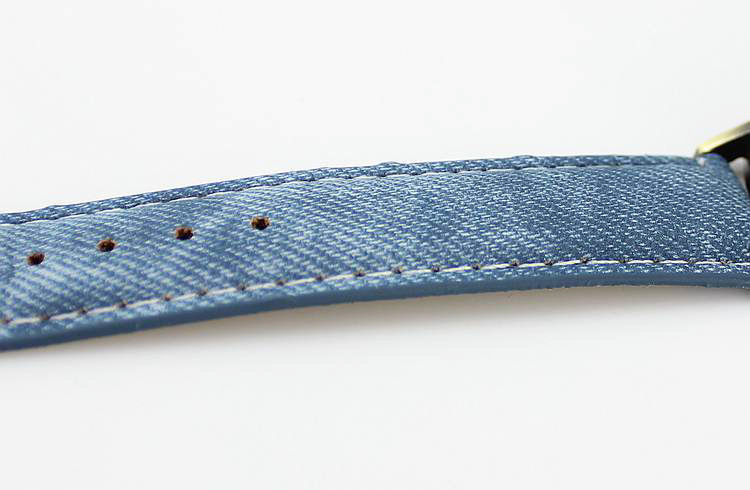 New Fashion Casual Quartz Watch Jean Fabric Leather