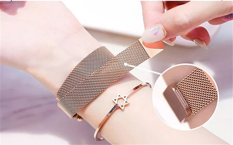 Fashion Starry Sky Watches Magnet Diamond Quartz For Dress