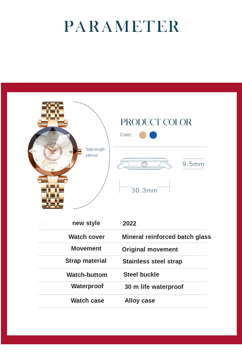 Fashion Watches For Women Ladies Luxury Brand Montre Reloj Mujer Zegarek Damski