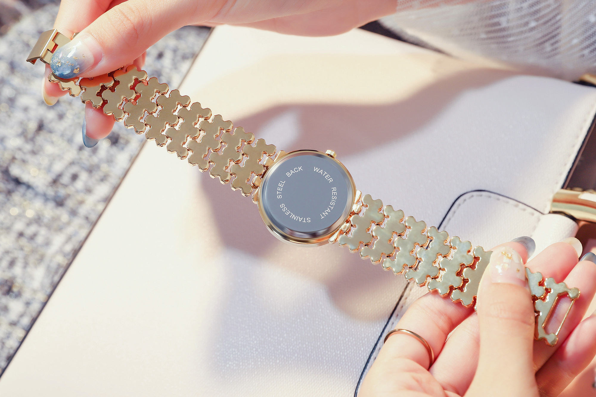 Famous Luxury Brand Crystal Diamond Stainless Steel Ladies Purple Watches for Woman Wristwatch