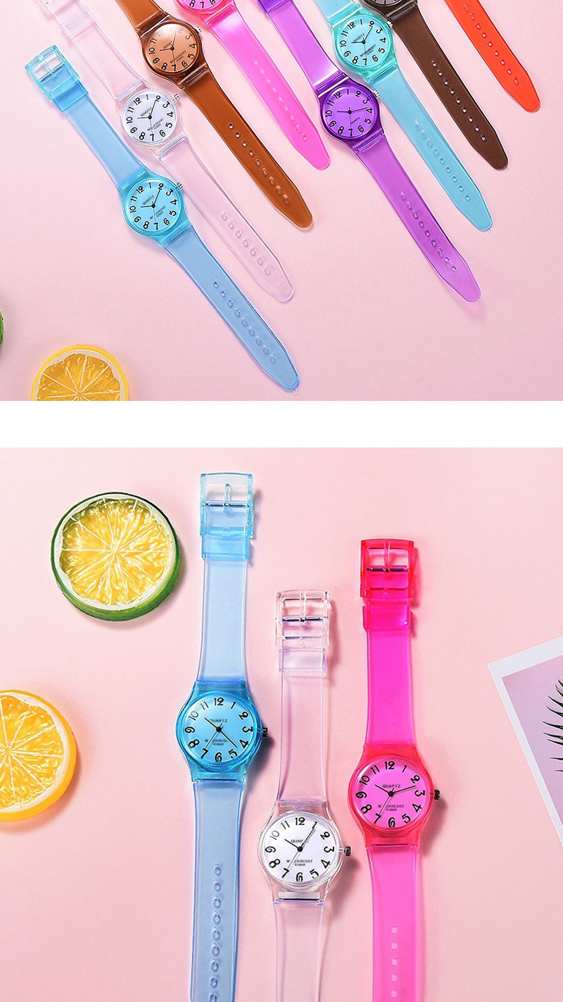 silicone jelly quartz watch transparent eco-friendly for student girls men