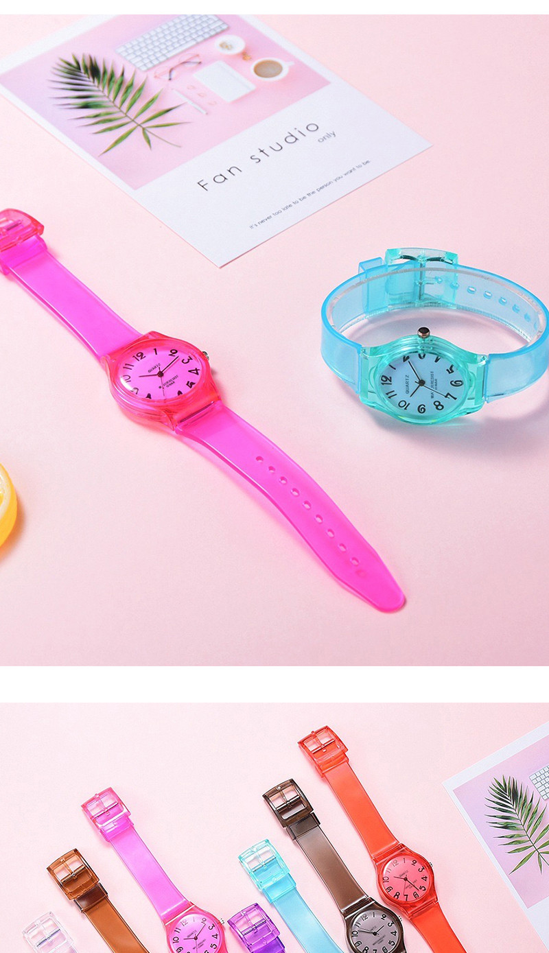 silicone jelly quartz watch transparent eco-friendly for student girls men