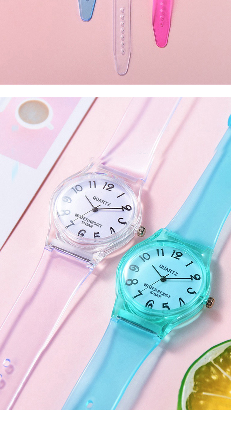 silicone jelly quartz watch transparent eco-friendly for student girls men