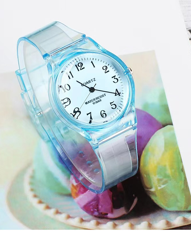 silicone jelly quartz watch transparent eco-friendly for student girls men