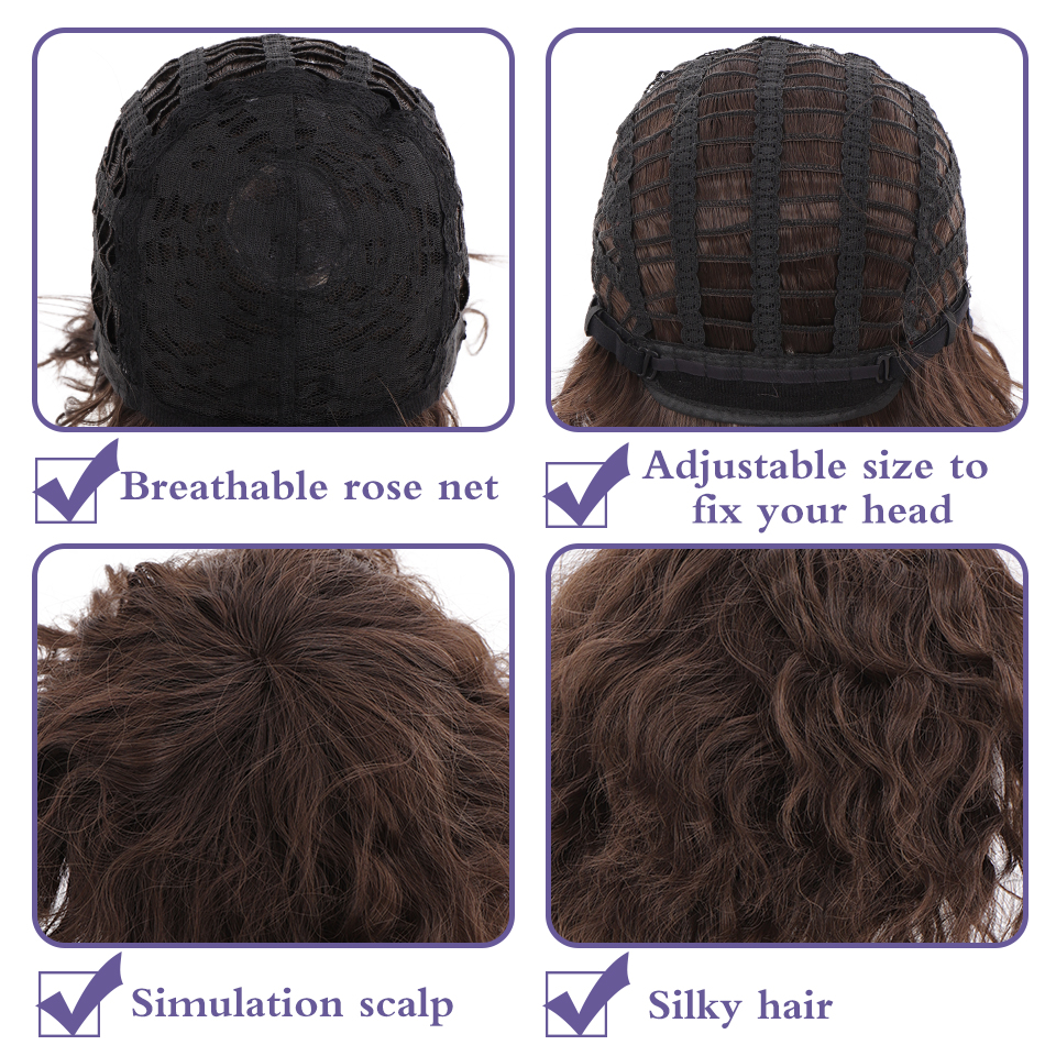 Synthetic Short Curly Wigs From AILIADE for Men Boys Girls Blonde Blue Dark Green Hair Heat Resistant Daily Party Anime Cosplay Wig Synthetic Short Curly Wigs From AILIADE for Men Boys Girls Blonde Blue Dark Green Hair Heat Resistant Daily Party Anime Cosplay Wig