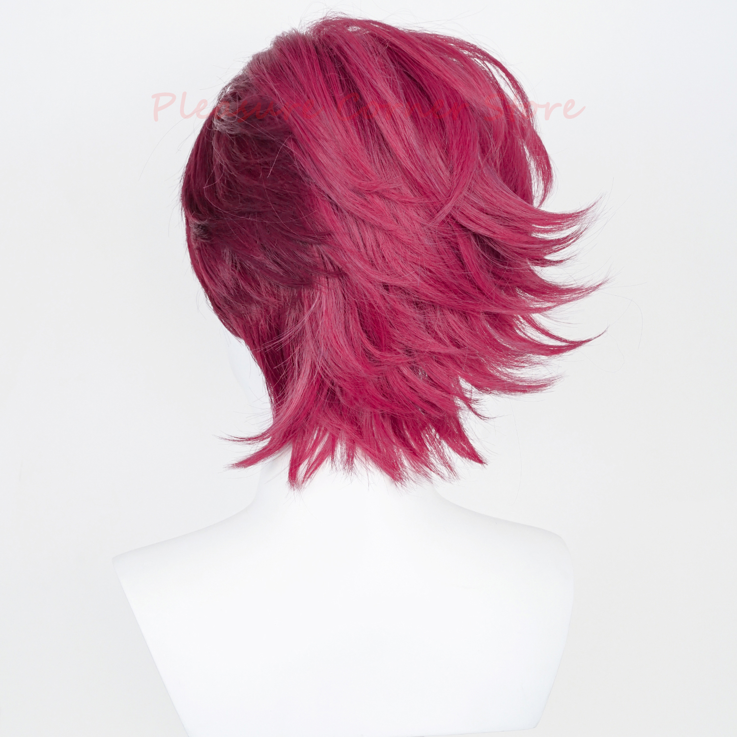 Game LOL Arcane Cosplay Wig Deep Rose 30cm Short Heat Resistant Synthetic Game LOL Arcane Cosplay Wig Deep Rose 30cm Short Heat Resistant Synthetic